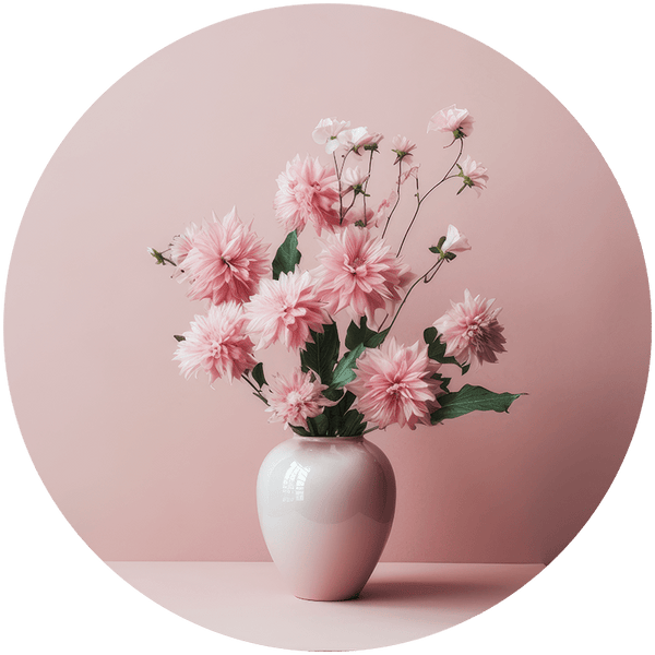 Minimalistic Flowers Pink RND